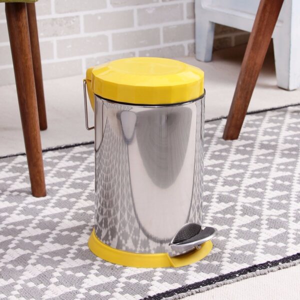 SS Pedal Bin 7Ltr Yellow