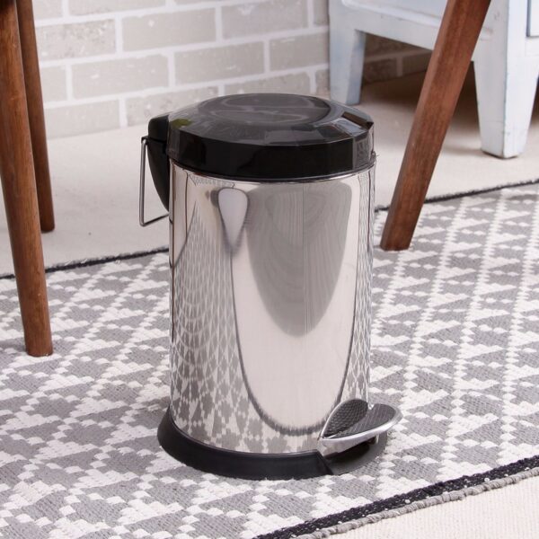 SS Pedal Bin 7Ltr Black