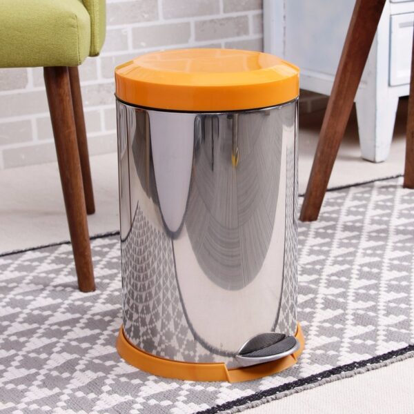 SS Pedal Bin 7Ltr Orange